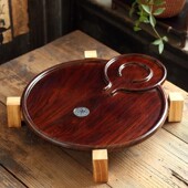 客厅复古石磨变色茶盘家用时来运转排水圆形茶台高档大气茶具托盘