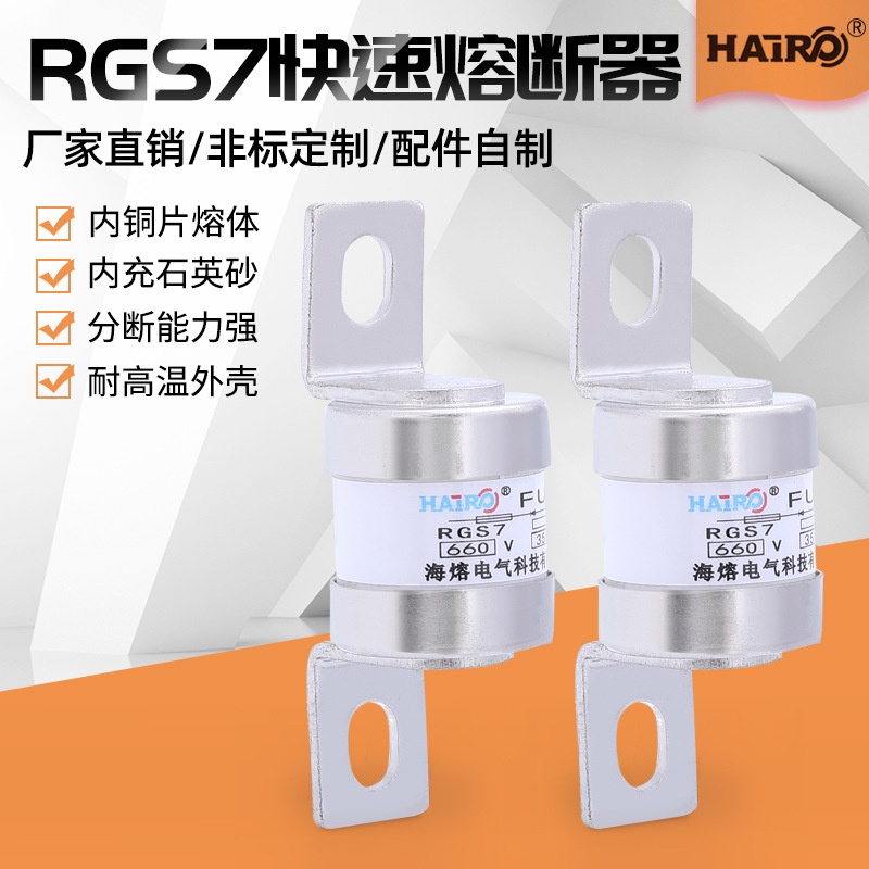 RGS7低压熔断器 螺栓连接式熔断器熔芯 100A熔断器