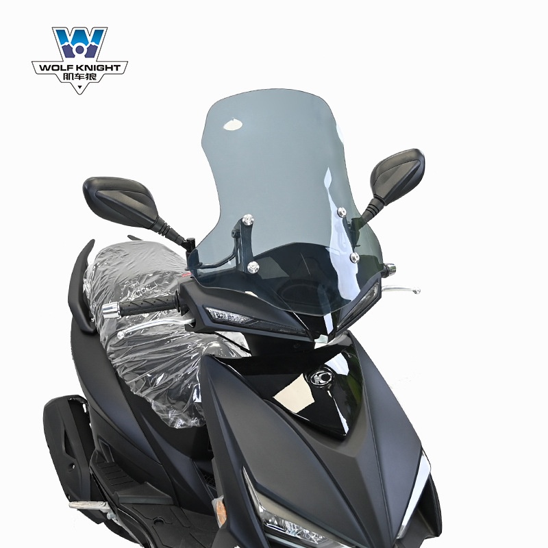 肌车狼适用新光阳弯道150挡风玻璃 风挡可调前风挡板踏板改装专用