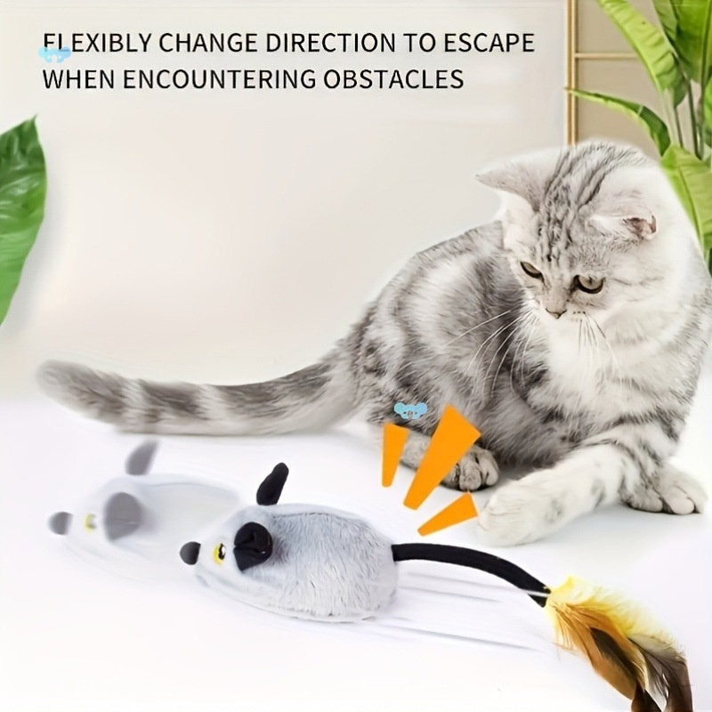 Interactive Whisker Wonders 1pc usb Plush Cat Toy Electric
