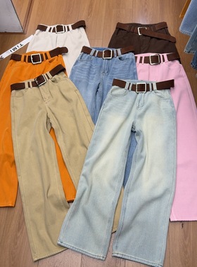 十三行现货2025秋冬新款韩版时尚显瘦百搭直筒牛仔裤S68712W167