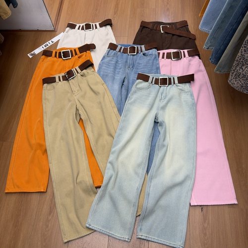 秋冬韩版时尚显瘦百搭直筒牛仔裤