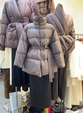 十三行现货2025秋冬韩版复古盘扣设计感纯色宽松羽绒服S27611W578