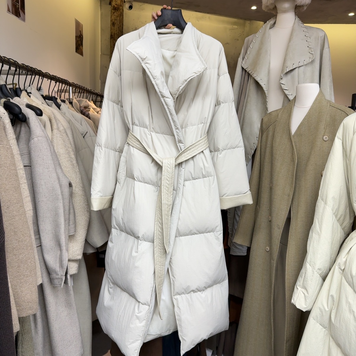 冬季韩版时尚立领宽松长款羽绒服