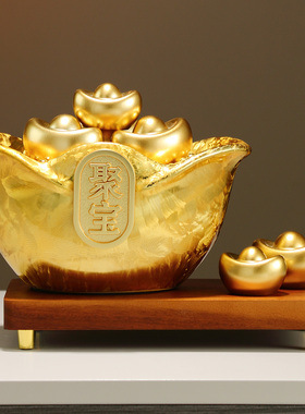 招财聚财元宝聚宝盆摆件客厅装饰