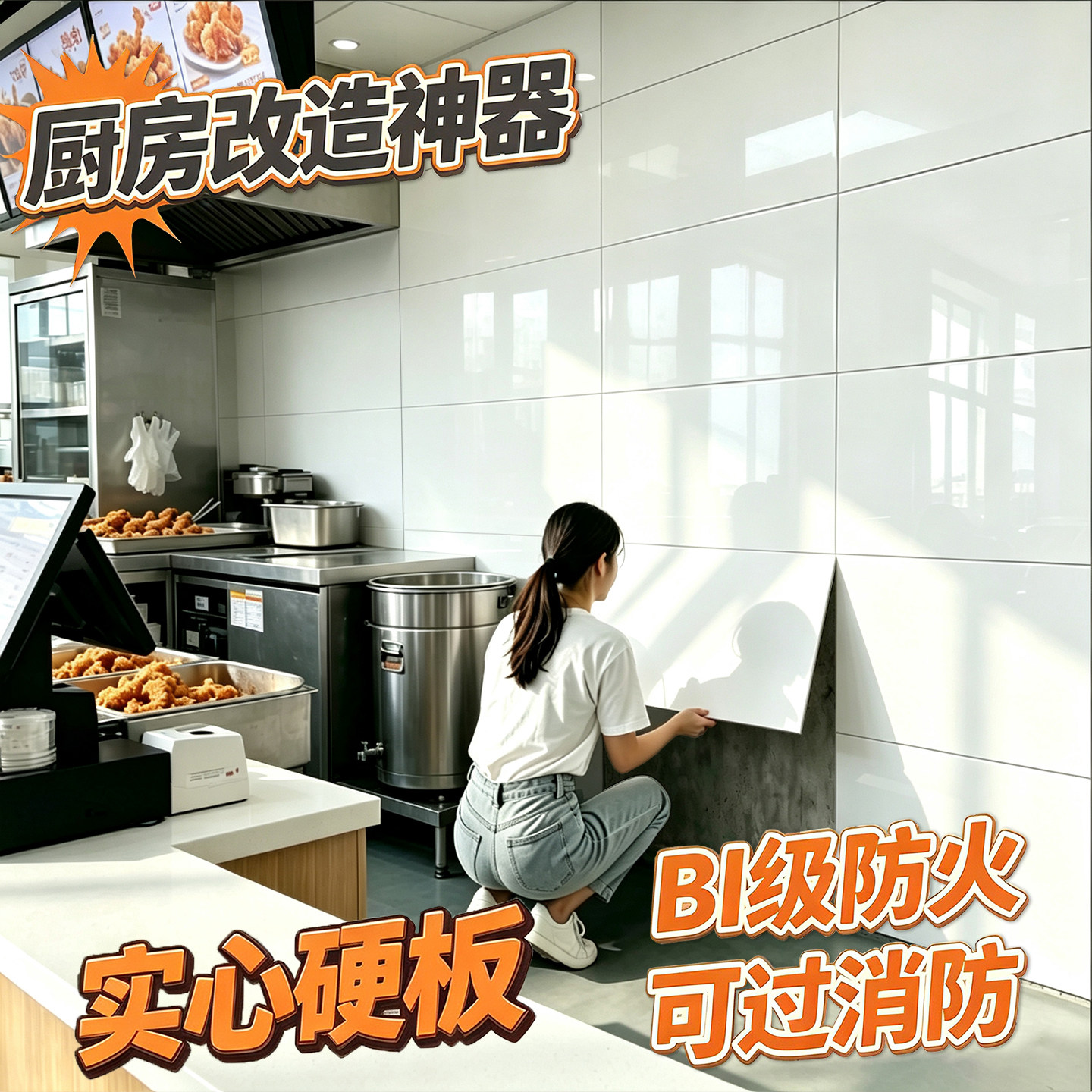 【B1级防火】明档厨房防火贴纸图片