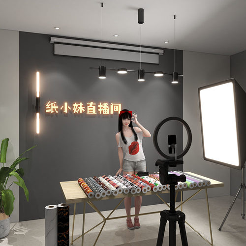 直播间专用背景墙贴纸自粘