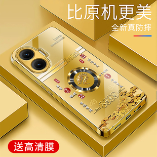 适用于红米Turbo4pro手机壳电镀金玻璃新款简约红米Turbo4pro保护套时尚硅胶手机套轻奢个性防摔创意高颜值