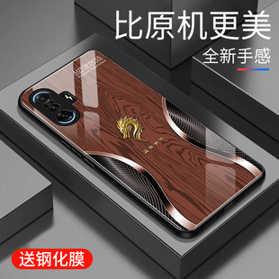 适用于红米k40游戏增强版手机壳玻璃简约新款个性小众创意保护套镜面k40游戏增强版潮牌硅胶手机套外壳