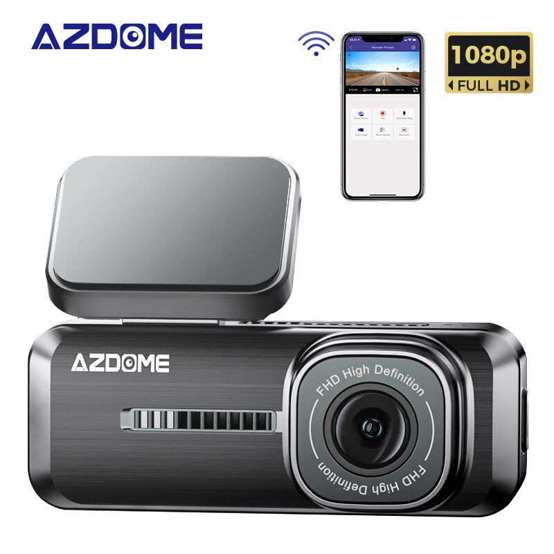 AZDOME行车记录仪1080高清广角夜视重力感应停车监控WIFI手机互联