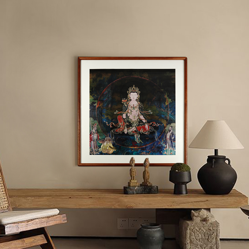 手工錾刻普贤菩萨铜雕刻画装饰画