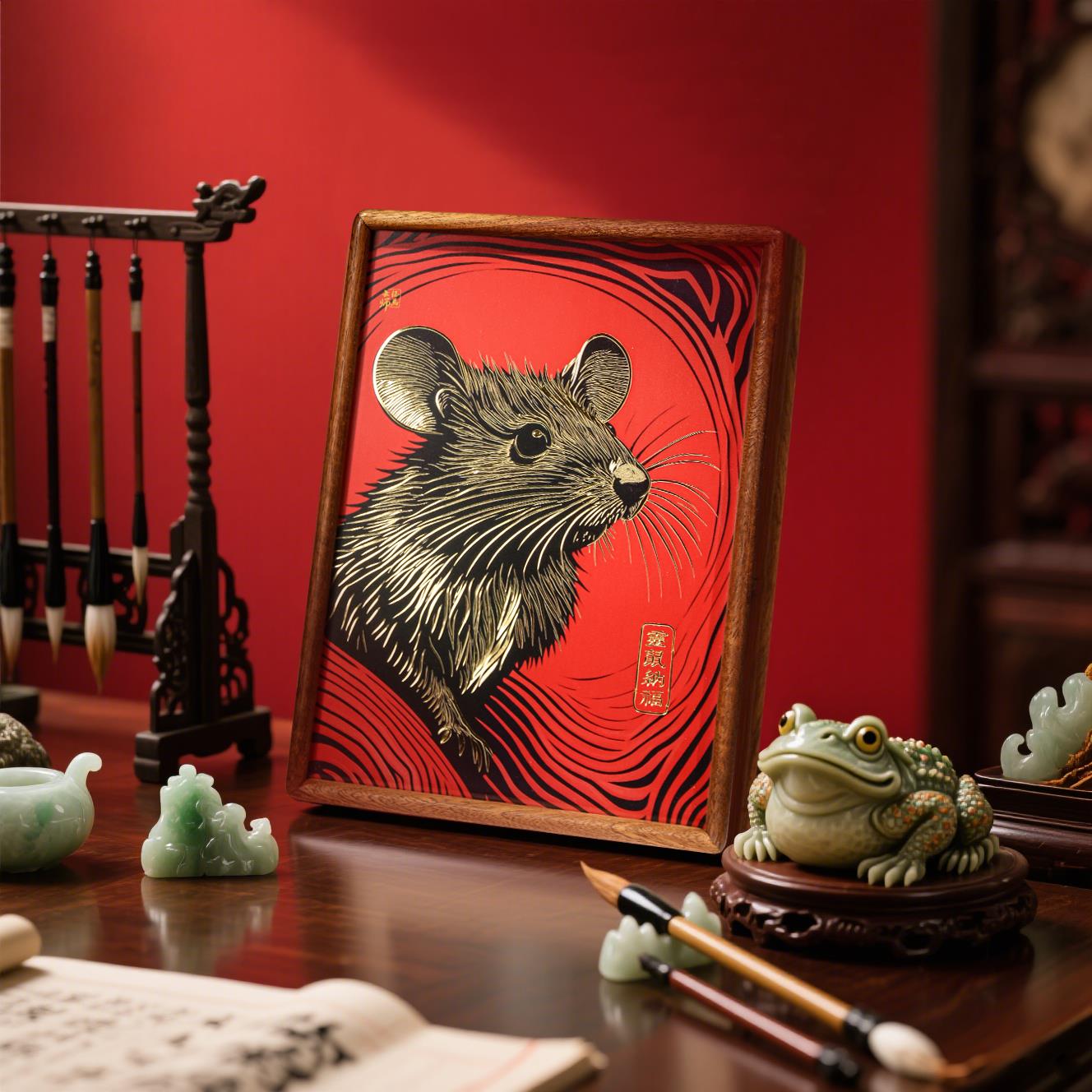 手工錾刻雕画12生肖家居装饰画
