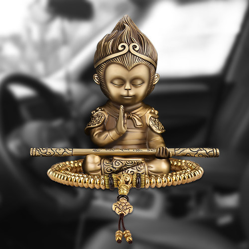 全黄铜孙悟空汽车摆件饰用品高档