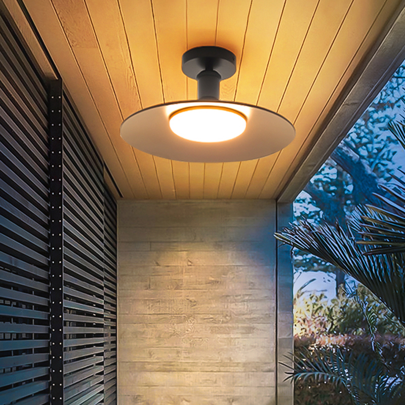 户外吊灯防水阳台吸顶灯庭院灯亭子露台室外吸顶灯玻璃温室专用灯