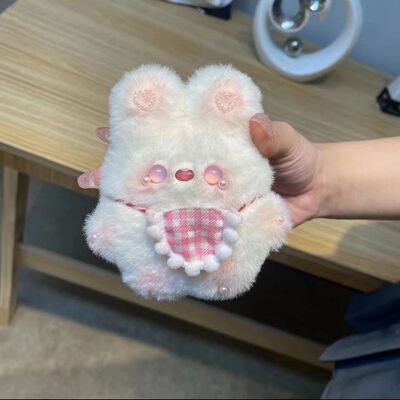 diy围兜兔成品会吱吱叫小兔子