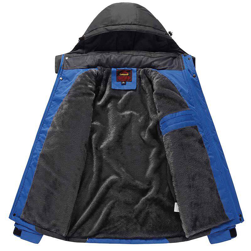 冬季新款户外冲锋衣棉衣情侣加绒加厚男女登山服外套加肥大码宽松