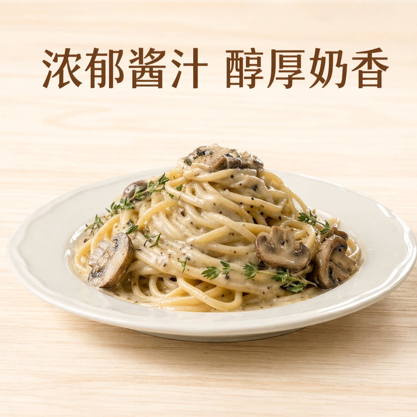 迪万黑松露奶油蘑菇意式拌低脂轻食早餐速食意式拌面带料意面