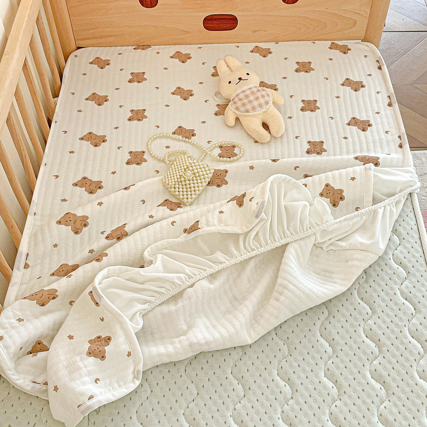 A类母婴级 婴儿床床笠加厚全棉夹棉床单纯棉床罩儿童拼接床保护套,床上用品,床笠,淘宝优惠券,粉丝福利购,淘宝优惠卷