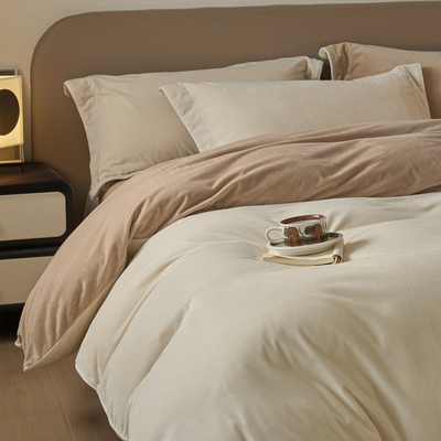 细腻短绒四件套床上保暖加绒