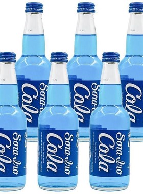 新日期巴厘岛网红碳酸饮料蓝岸蓝色可乐400ml*6瓶10瓶2.0瓶装整箱