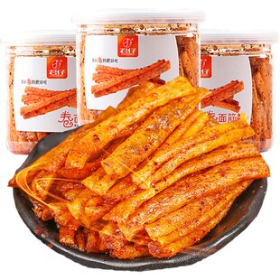 君仔面筋卷辣条小吃麻辣罐装网红辣F条办公室小零食怀旧零食整箱