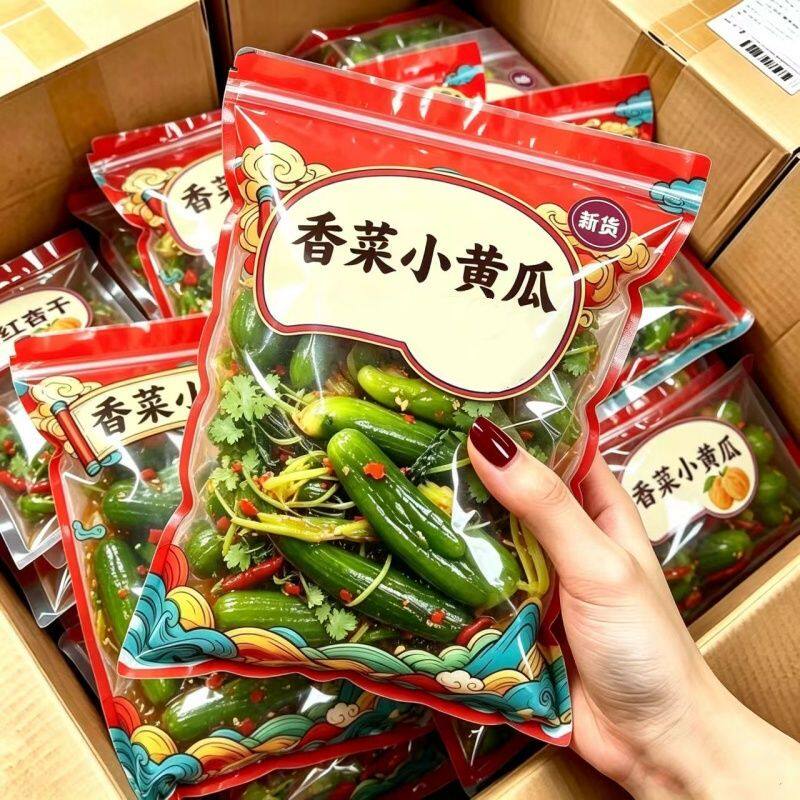 河南特色香菜小黄瓜500g咸菜腌制泡菜早餐下饭酱菜解馋爽口家常菜
