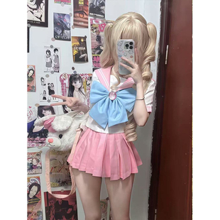 百搭小众美少女中间服校供感2026学院风基础款新款原创水手服套装