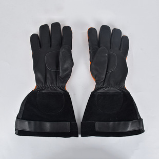 消防灭火手套耐高温训练救援比武训犬隔热阻燃防烫五指灵活加长款