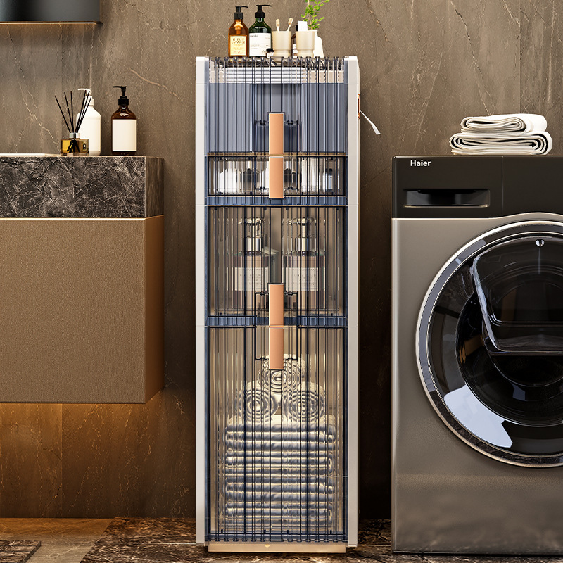 卫生间置物架夹缝收纳小推车厕所极窄缝隙浴室落地马桶窄边储物柜