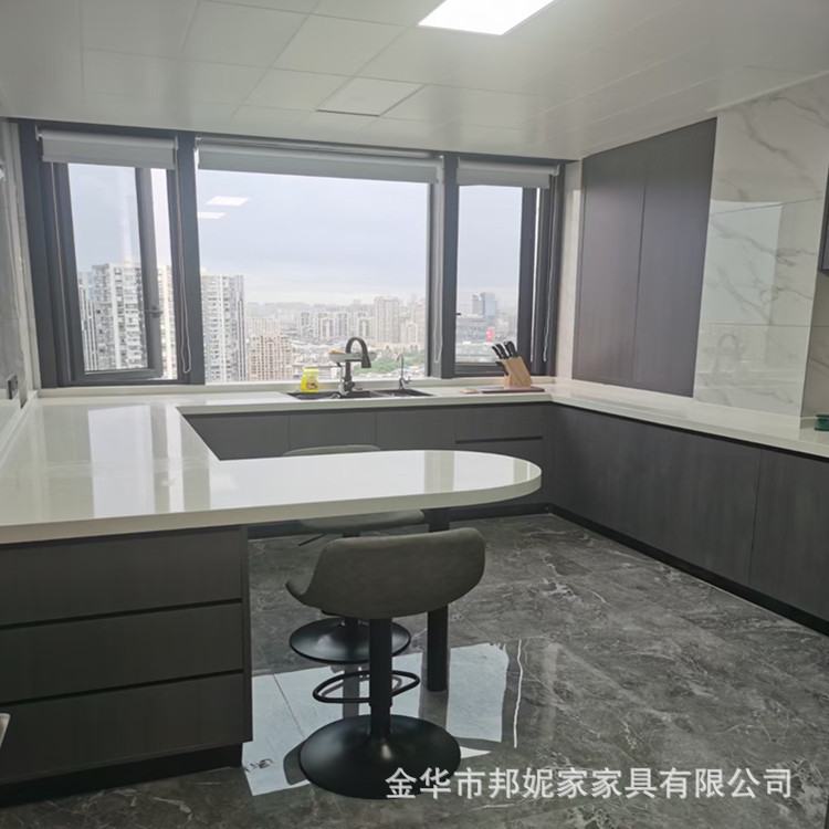 义乌整体厨柜定制现代简约欧松板烤漆柜门全屋定制衣柜衣帽间工厂