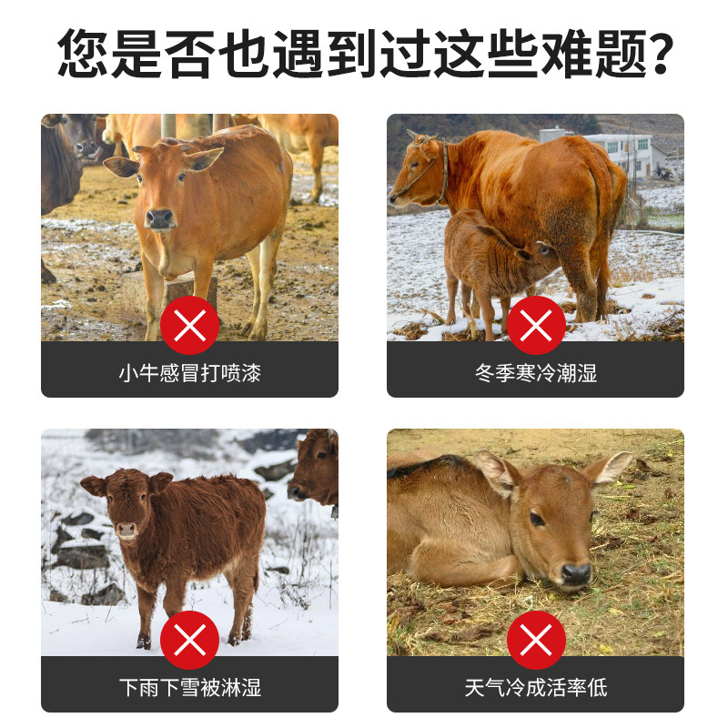 牛犊马甲小牛加厚防寒马甲牛犊子保暖防水棉衣养牛场犊牛保温衣服