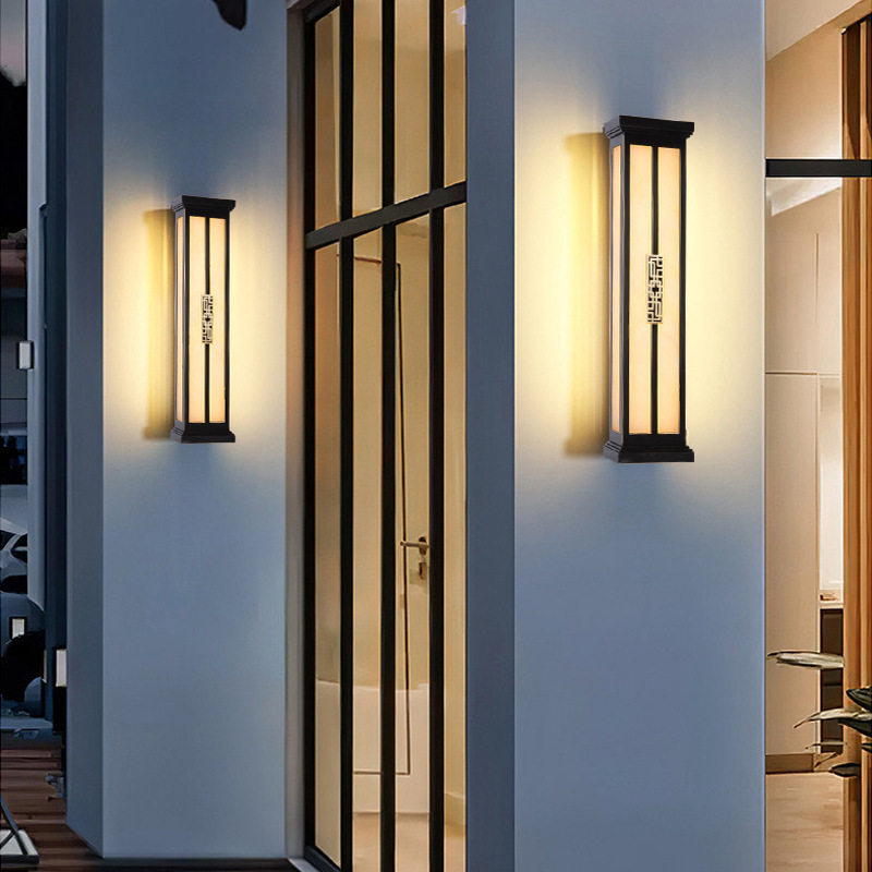 庭院户外玉石壁灯防水灯室外墙别墅工程仿云石新中式阳台灯具灯饰