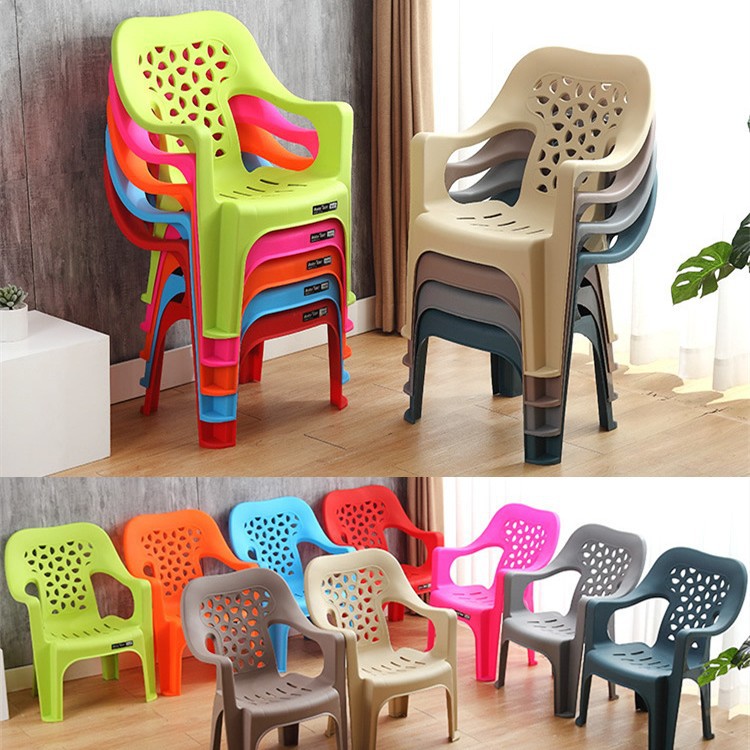 坐高33cm塑料椅塑料欧式扶手椅 烧烤大排档塑料椅子 塑料靠背矮椅