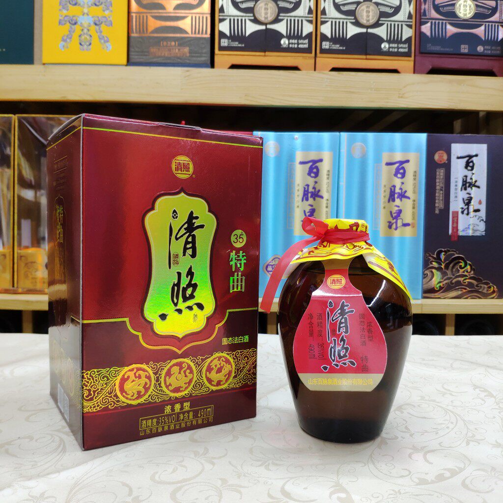 山东济南特产百脉泉酒35度特曲小葫芦清照特曲酒 浓香整箱6瓶包邮
