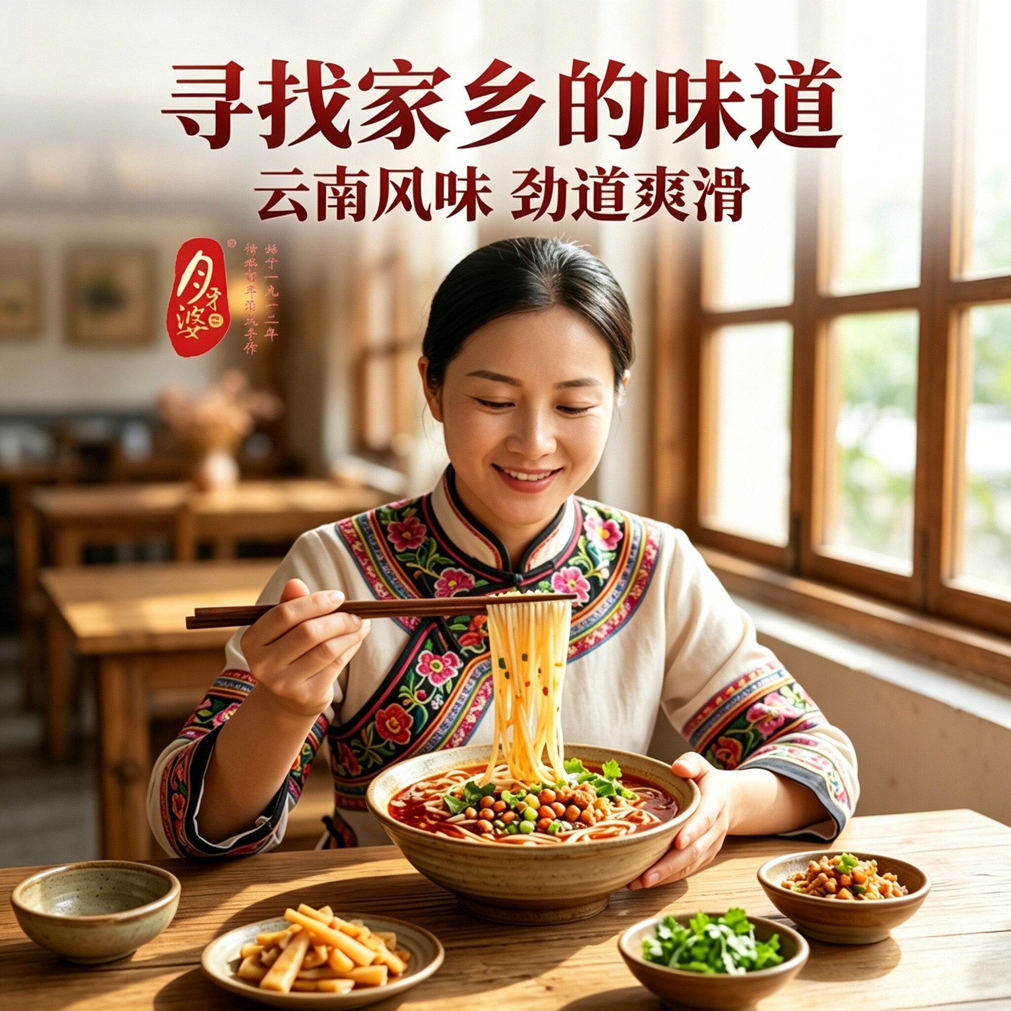 云南米线文山广南县壮乡半干细米线云南特产小吃纯大米米线真空装