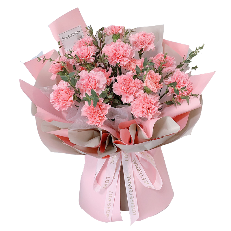 康乃馨百合花束送妈妈生日鲜花速递同城配送武汉郑州济南青岛合肥