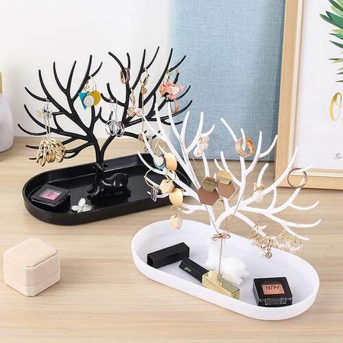 Deer Jewelry Display Stand Tray Storage Racks Earrings Neckl
