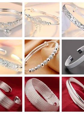 Wholesale Fine 925 Sterling Silver Bangles Bracelet Charms H