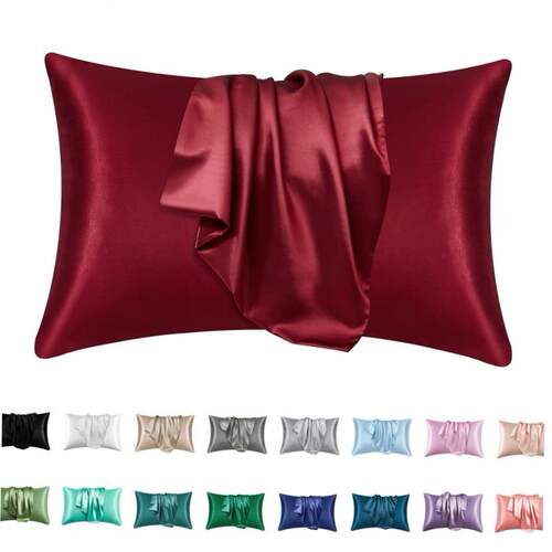 2 Pack Satin silk Pillowcase pillow case pillow cover queen