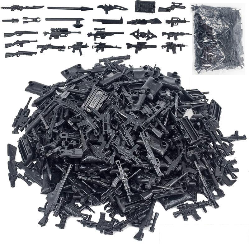 25/50/100Pcs Military SWAT Gun Weapon Cannon Set Army Police