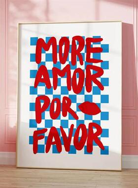 Maximalist Sunshine Love Quote Wall Art Canvas Poster Decor