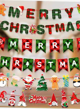 Christmas flag hanging festive banners Christmas party耶诞节