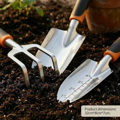 Precise Scale Gardening Tools Set - 3-Piece Hand Trowel,Tran
