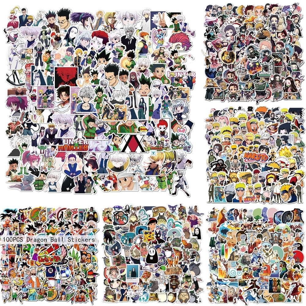 100pcs Cartoon Anime NARUTO Dragon Ball Kids Stickers