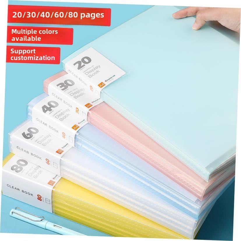5 folders, brochures, multi-layer A4 insert file folder透明