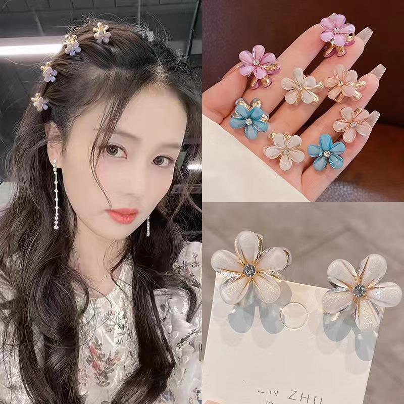 accessories girl flower grab clip braided hair bangs clip