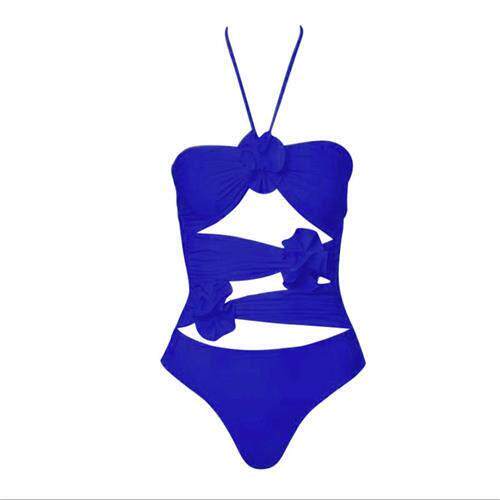 One-piece three-dimensional flower swimsuit sexy holiday