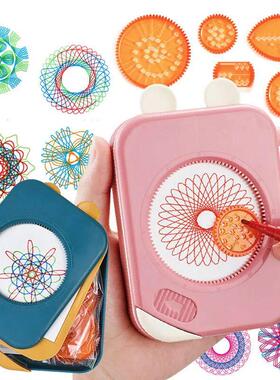 Spirograph Drawing Toys Storage Set Interlocking Gears Wheel