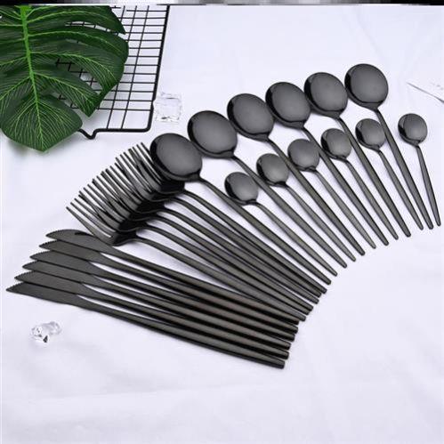 24pcs Western Dinnerware Set Stainless Steel Cutlery 餐具