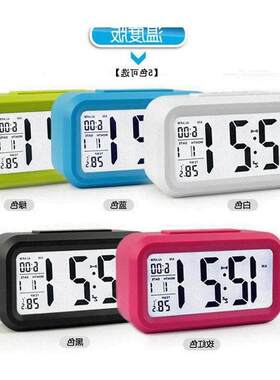 digital alarm led clock闹钟snooze control backlight calendar